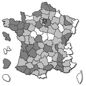 Carte de France, r&eacute;seau de GFP Contr&ocirc;le